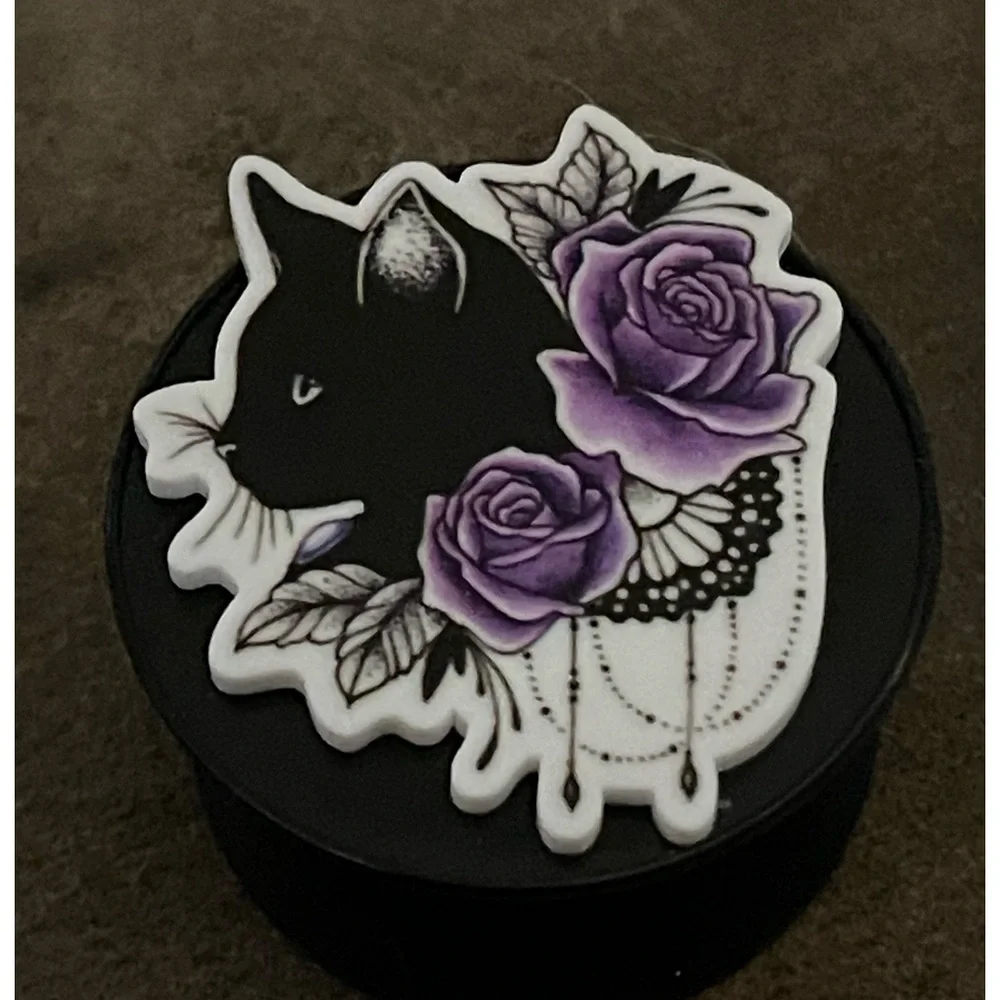Black cat phone accessory